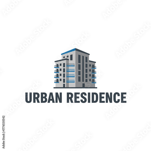 Modern Urban Apartment Building Logo