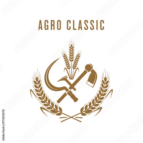 Agro Classic Farming and Harvest Emblem