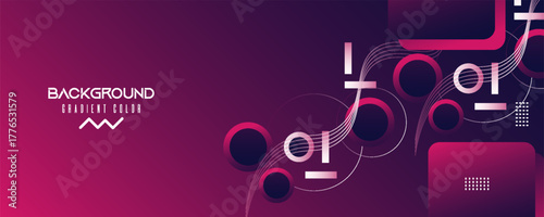 Trendy geometric background. Abstract gradient backdrop with shapes. Suit for bussines, banners