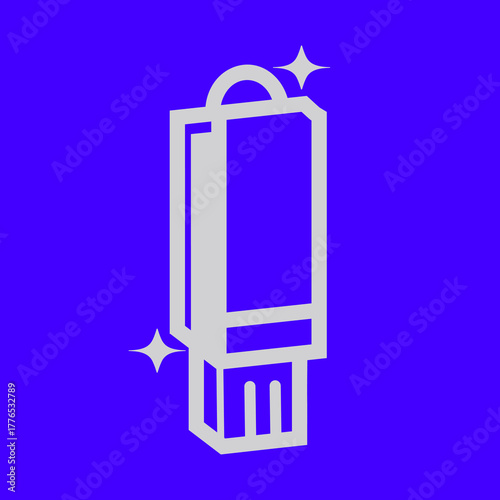 Simple icon vector design of usb flash drive 1