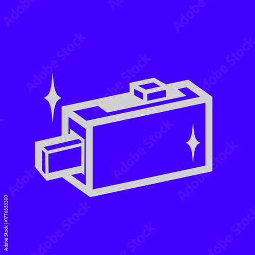 Simple icon vector design of usb flash drive 2