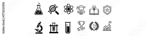set of cutlery silhouettes icons