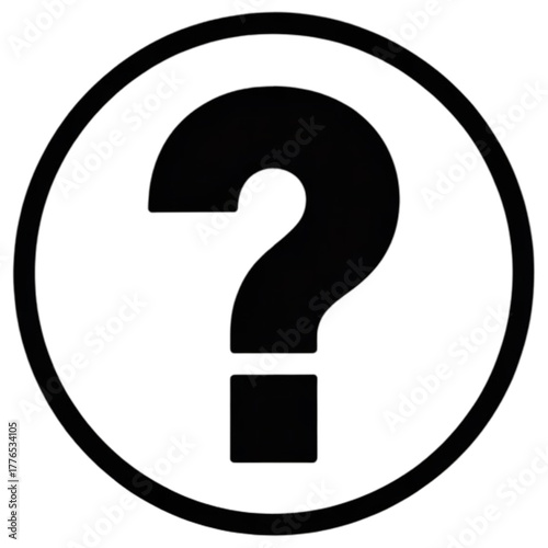 3d rendered dark question mark icon isolated on transparent background