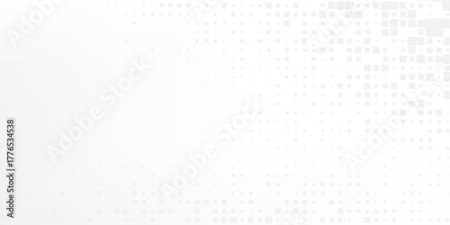 Rectangle art halftone white and grey background. Design decoration concept for web layout, poster modern