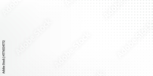 Rectangle halftone white and grey background. Design decoration concept for web layout, poster simple art modern design