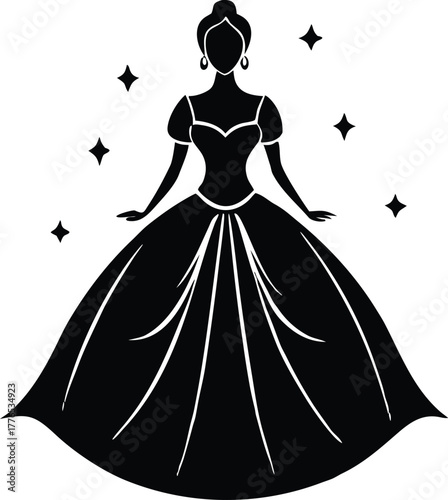 Fairy Tale Cinderella Cartoon Vector Art