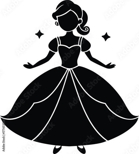 Fairy Tale Cinderella Cartoon Vector Art