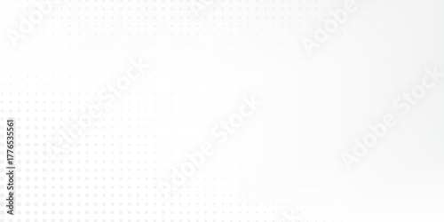 Rectangle halftone white and grey background. Design decoration concept for web layout, poster simple art