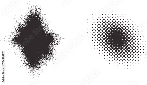 Dark splatter dot pattern abstract black