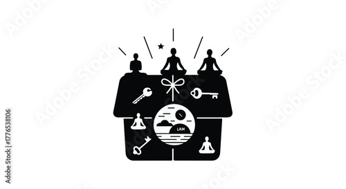 Inner peace found within the mind's sanctuary, unlocking potential and enlightenment.