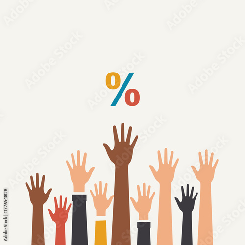 Crowd Reaching for Big Discount