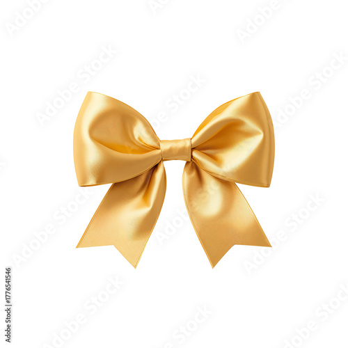 Elegant Golden Ribbon Bow for Gift Wrapping and Decoration on Special Occasions