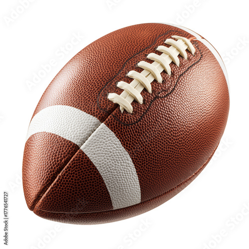 Brown Leather Football Resting on Smooth Surface During a Sunny Day