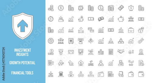 Financial Growth Icons Set