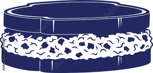 Delicious Sandwich Illustration with Fresh Filling and Soft Bread Layers Food Icon Design