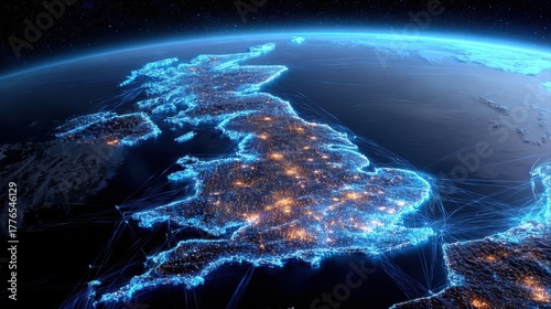 British Isles digital network global connection