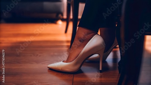 high heels shoes womans feet 