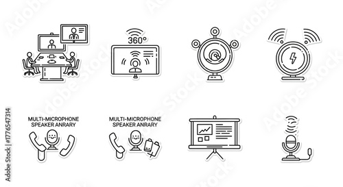 video conference setup illustrating remote team collaboration global business meetings and online presentations for effective communication solutions.