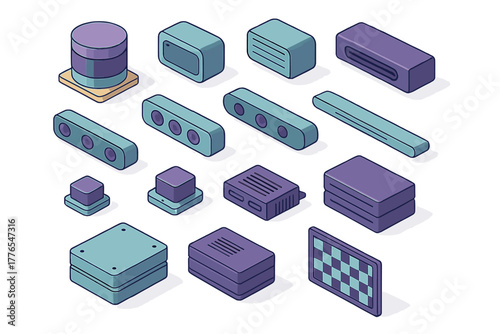 Isometric advanced electronic sensors and hardware modules for robotics development