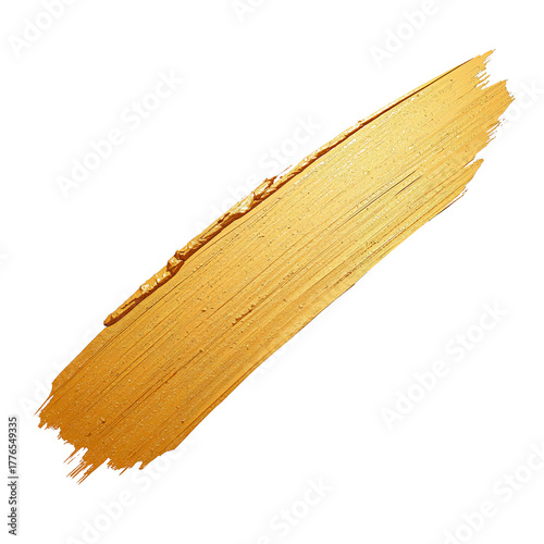 Sparkling Golden Glitter Swatch on a Clean White Background for Creative Proj...