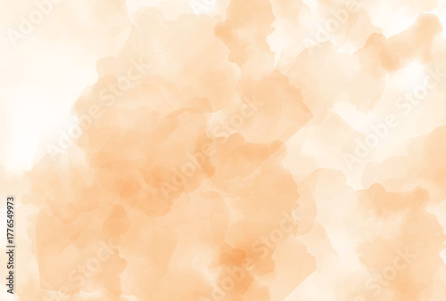 Watercolor painting background in soft shades of orange, featuring a warm textured wash and natural flow. Perfect for artistic designs, invitations, posters, packaging, and creative digital projects.