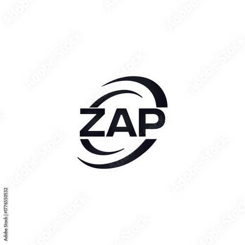 ZAP set ,ZAP logo. K C A design. White ZAP letter. ZAP, K C A letter logo design. Initial letter ZAP letter logo set, linked circle uppercase monogram logo. K C A letter logo vector design.