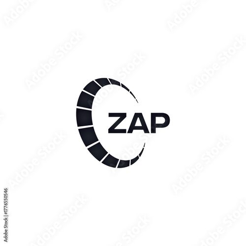 ZAP set ,ZAP logo. K C A design. White ZAP letter. ZAP, K C A letter logo design. Initial letter ZAP letter logo set, linked circle uppercase monogram logo. K C A letter logo vector design.