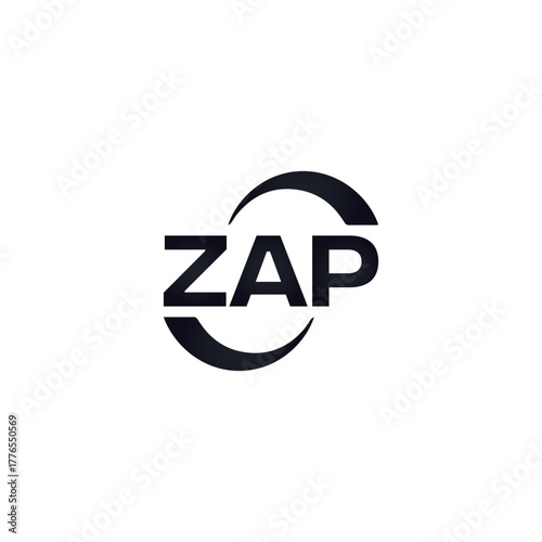ZAP set ,ZAP logo. K C A design. White ZAP letter. ZAP, K C A letter logo design. Initial letter ZAP letter logo set, linked circle uppercase monogram logo. K C A letter logo vector design.