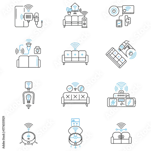 smart home automation concept showcasing networked devices in a connected home illustrating modern technology convenience and efficiency perfect for tech articles.