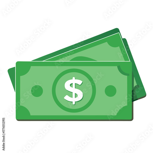 Dollar banknotes isolate on white background