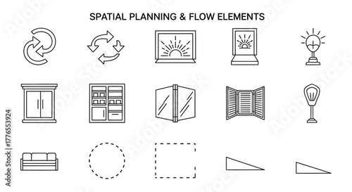 spatial planning elements depicting furniture and flow for architectural design showcasing interior layouts design templates perfect for architects