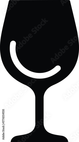 Elegant brandy snifter silhouette icon