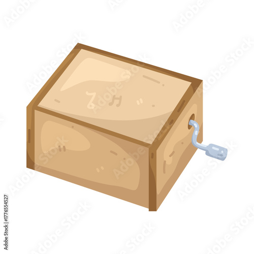 Illustration of Wooden Music Box
