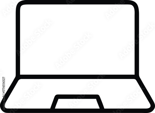 open laptop outline icon