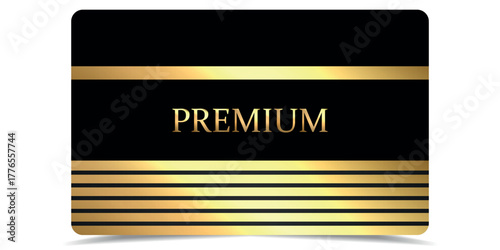 VIP gold card. Luxury texture template vip design. Golden ticket on black background for invitation, club, award, casino, certificate. Exclusive premium card.