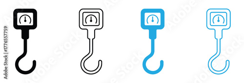 hanging scale icon or logo isolated sign symbol vector illustration - high quality black style vector icons
