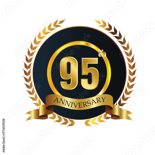 Anniversary celebration, Anniversary for celebration event, festive illustration, Anniversary Golden number