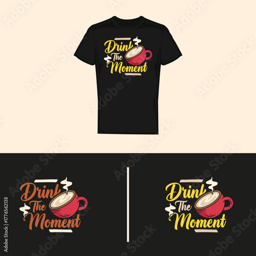 A humorous “Coffee Loading... Please Wait” t-shirt design perfect for coffee lovers, caffeine addicts, or morning mood. Ideal for mugs, stickers, tote bags, Coffee Lover's Tee vector design.