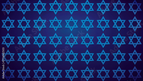 Elegant blue Star of David pattern ideal for Jewish holidays and cultural celebrations background design