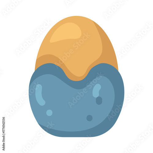 Illustration of Boiled Egg in Egg Cup