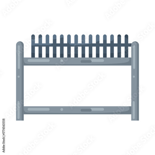 Illustration of Empty Metal Dish Rack 