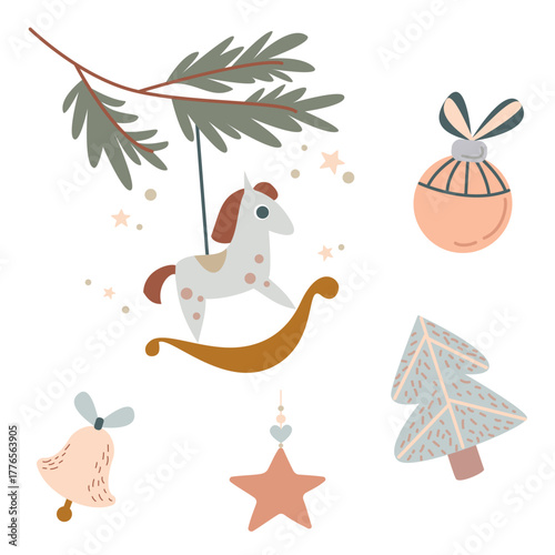 New year's toy stickers