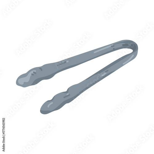 Illustration of Metal Kitchen Tongs