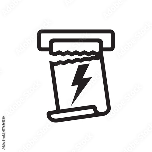 Electricity bill icon. Energy price. Vector icon isolated on white background.