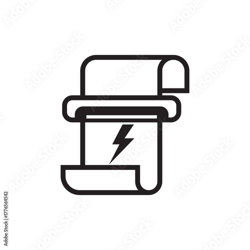 Electricity bill icon. Energy price. Vector icon isolated on white background.