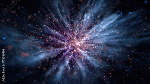 vibrant abstract light particle explosion