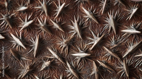 dark brown metallic texture with spikes