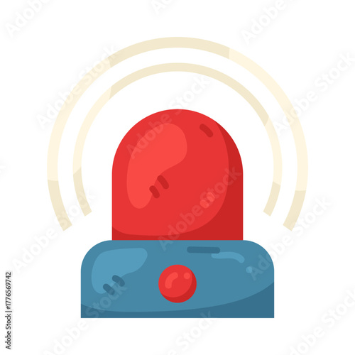 Illustration of Red Emergency Siren