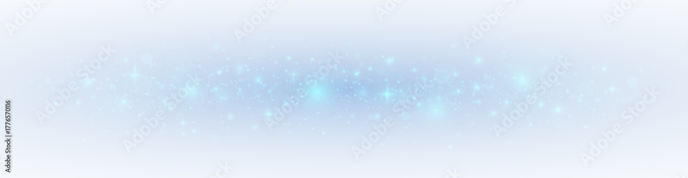 Fototapeta premium Glowing bokeh shimmer with bright glitter and festive stardust illumination.