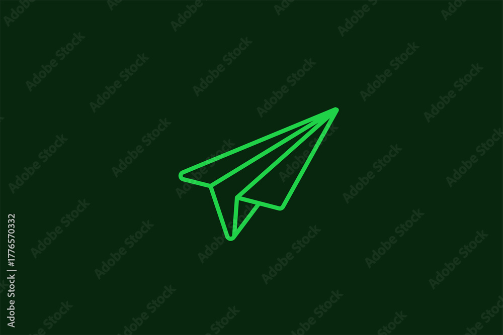 Fototapeta premium paper plane illustration in flat style design. Vector illustration. 